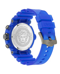 Versace Versace Mens  Blue 45mm Strap Fashion Watch