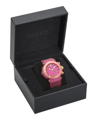 Versace Versace Mens  Blue 45mm Strap Fashion Watch