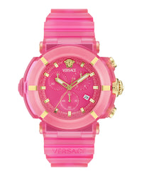 Versace Versace Mens  Pink 45mm Strap Fashion Watch