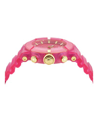 Versace Versace Mens  Pink 45mm Strap Fashion Watch
