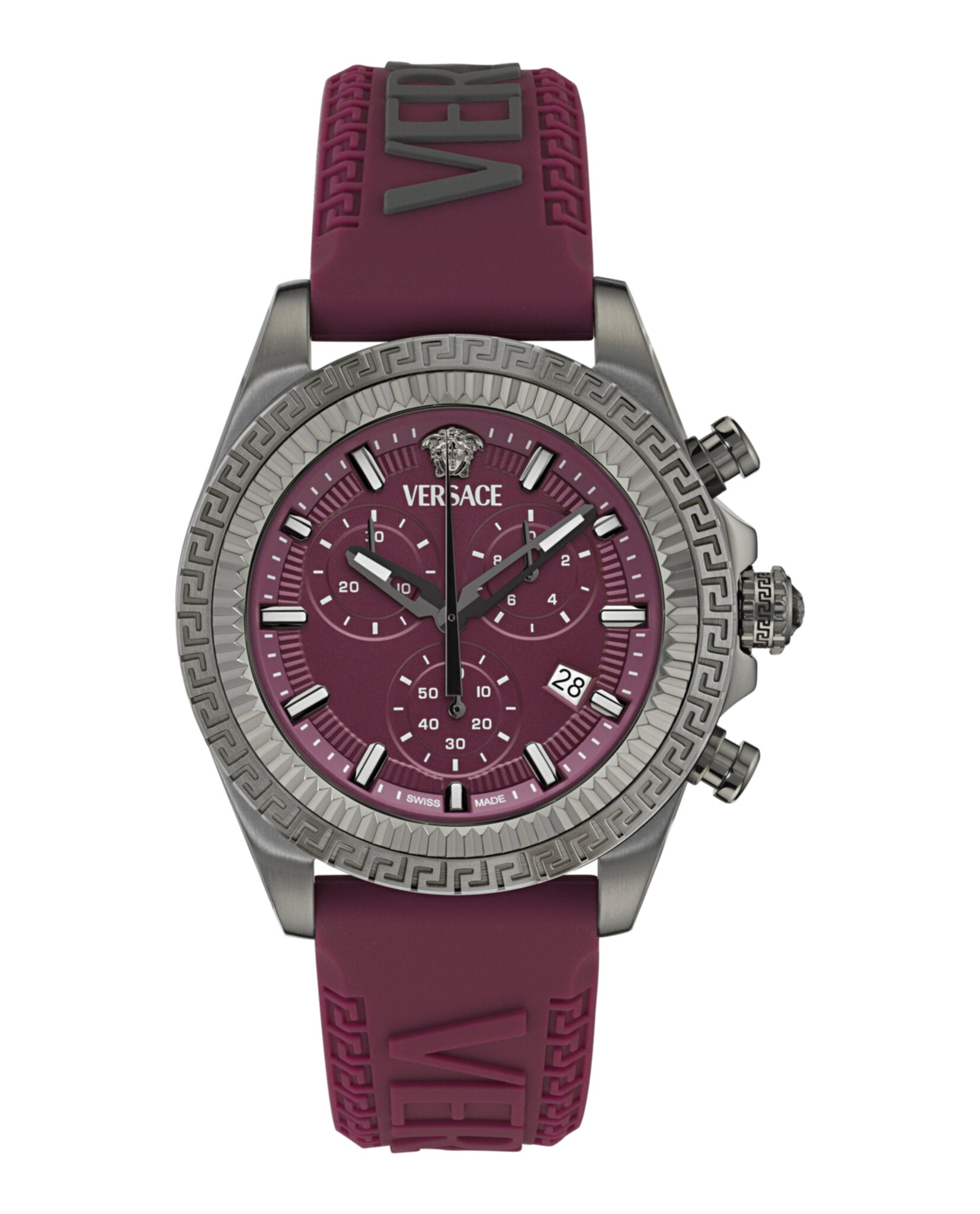 Versace Versace Mens  Stainless Steel 43mm Strap Fashion Watch