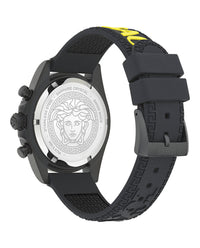 Versace Versace Mens  Black 43mm Strap Fashion Watch