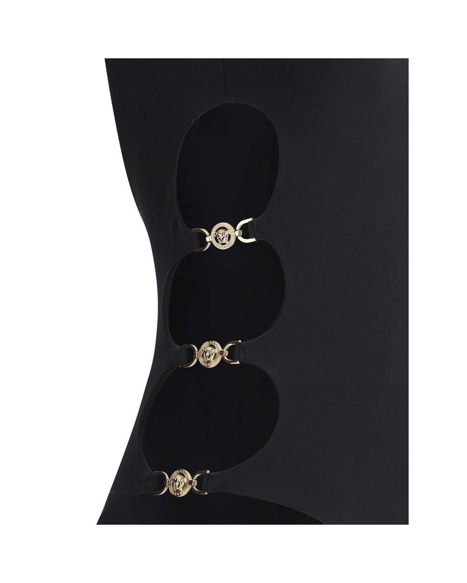 Versace Cutout One-Piece Swimsuit Women Black Swimwear