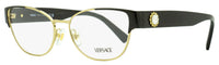 Versace Cat Eye Eyeglasses VE1267B 1433 Gold/Black 53mm Gold Black