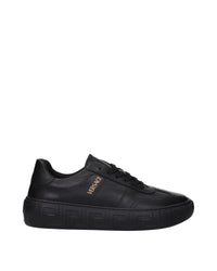 Versace Leather LowTop Sneakers Men Black