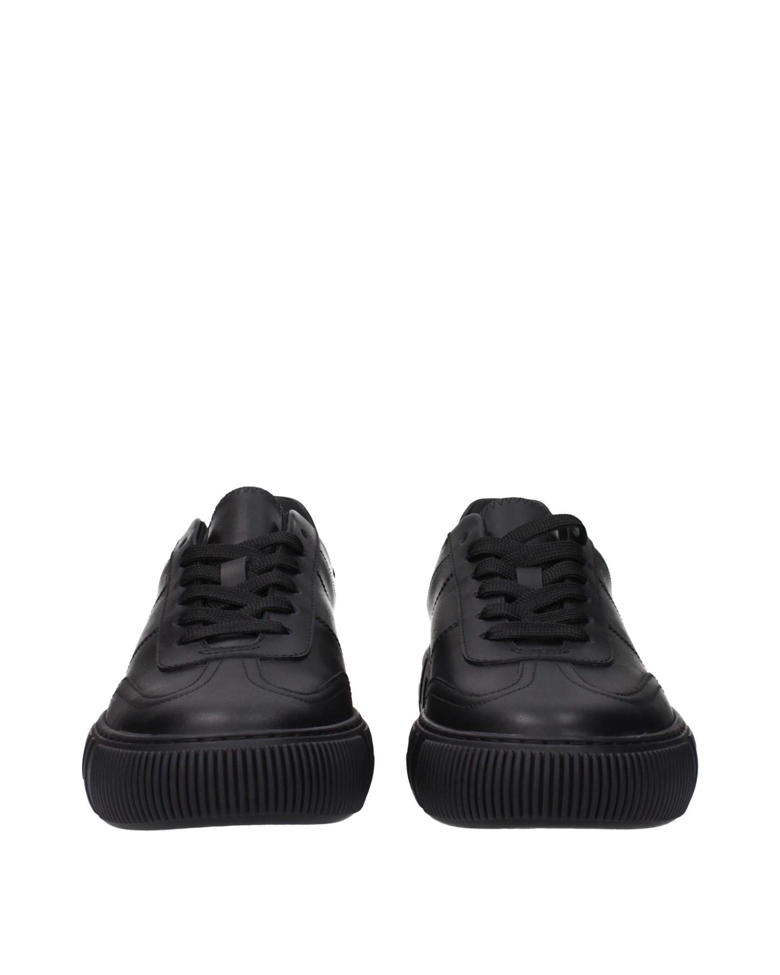 Versace Leather LowTop Sneakers Men Black