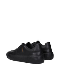 Versace Leather LowTop Sneakers Men Black