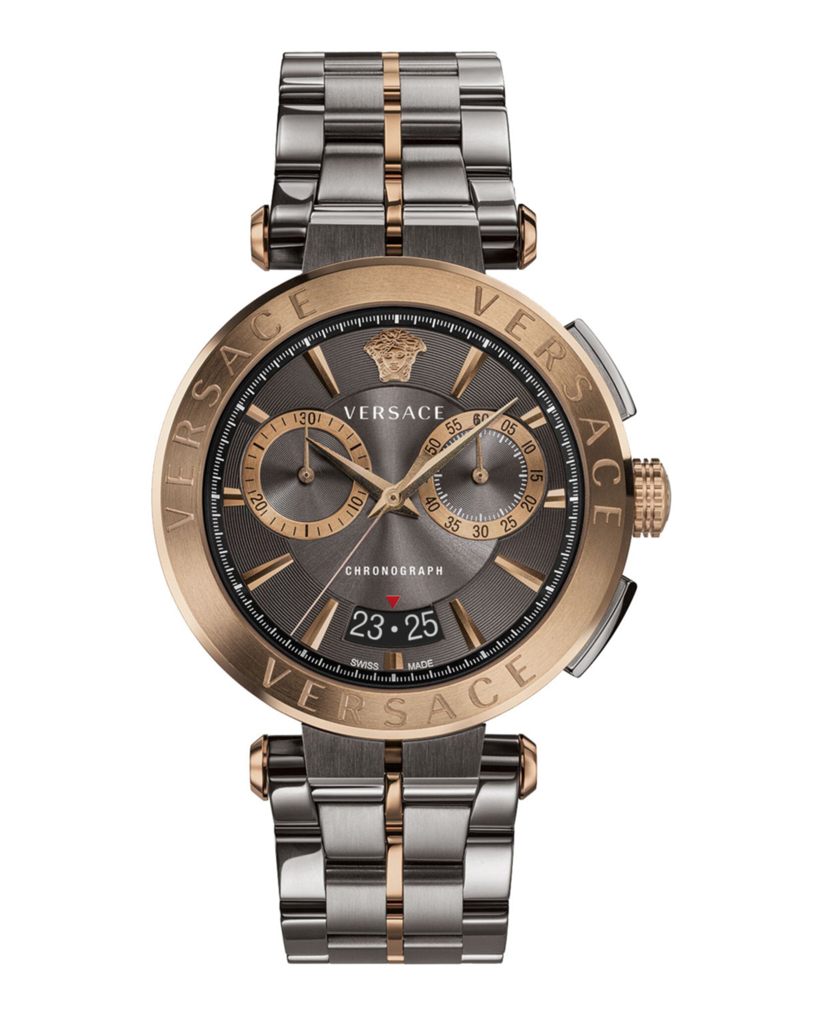 Versace Mens Bronze 45mm Bracelet Fashion Watch