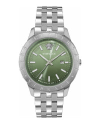 Versace Mens Stainless Steel 43mm Bracelet Fashion Watch