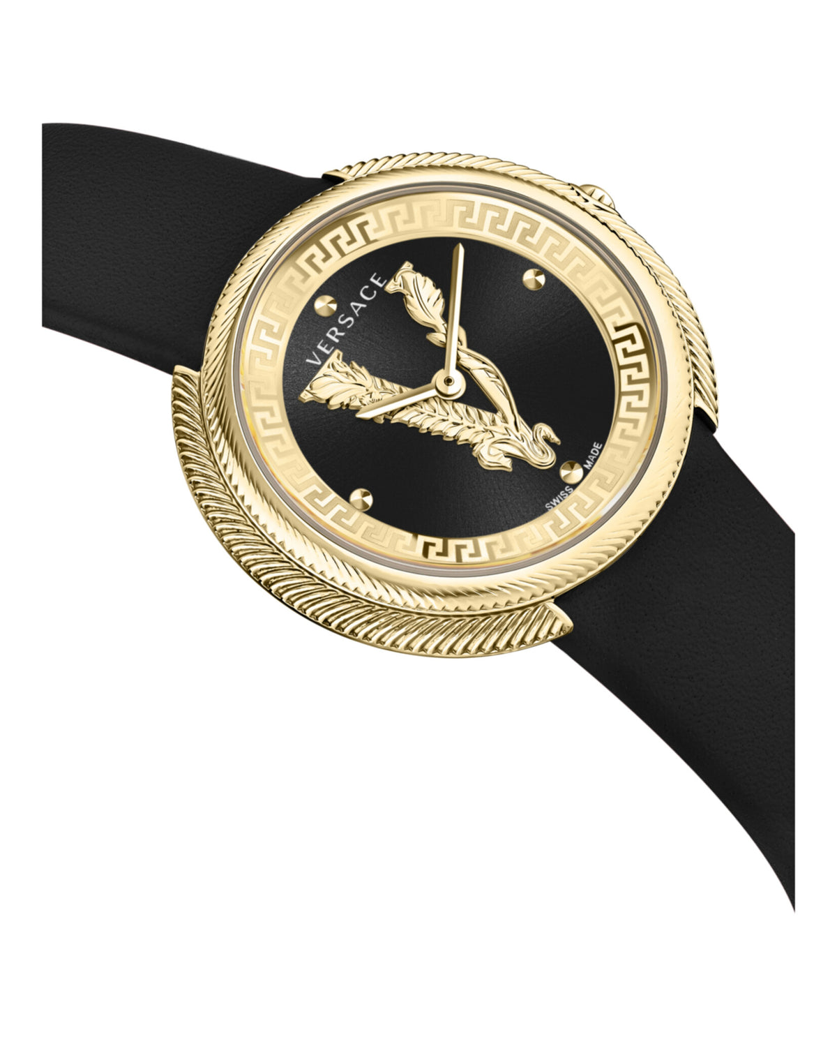 Versace Versace Womens  Gold 38mm Strap Fashion Watch