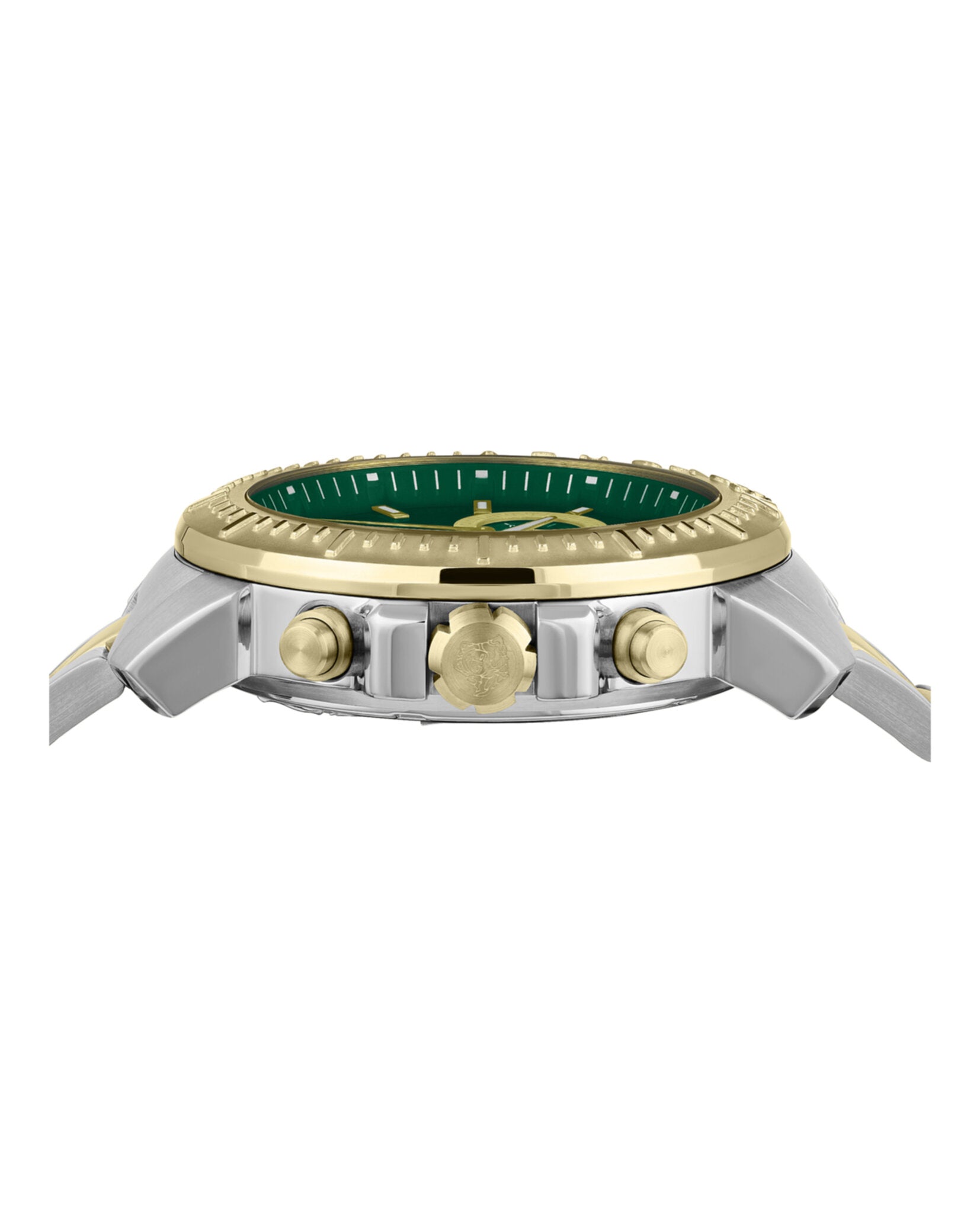 Versace Mens Two Tone 45mm Bracelet Fashion Watch