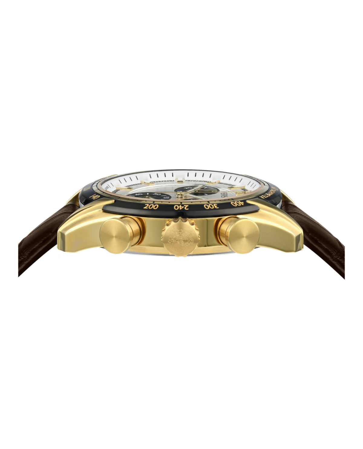 Versace Mens Gold 44mm Strap Fashion Watch