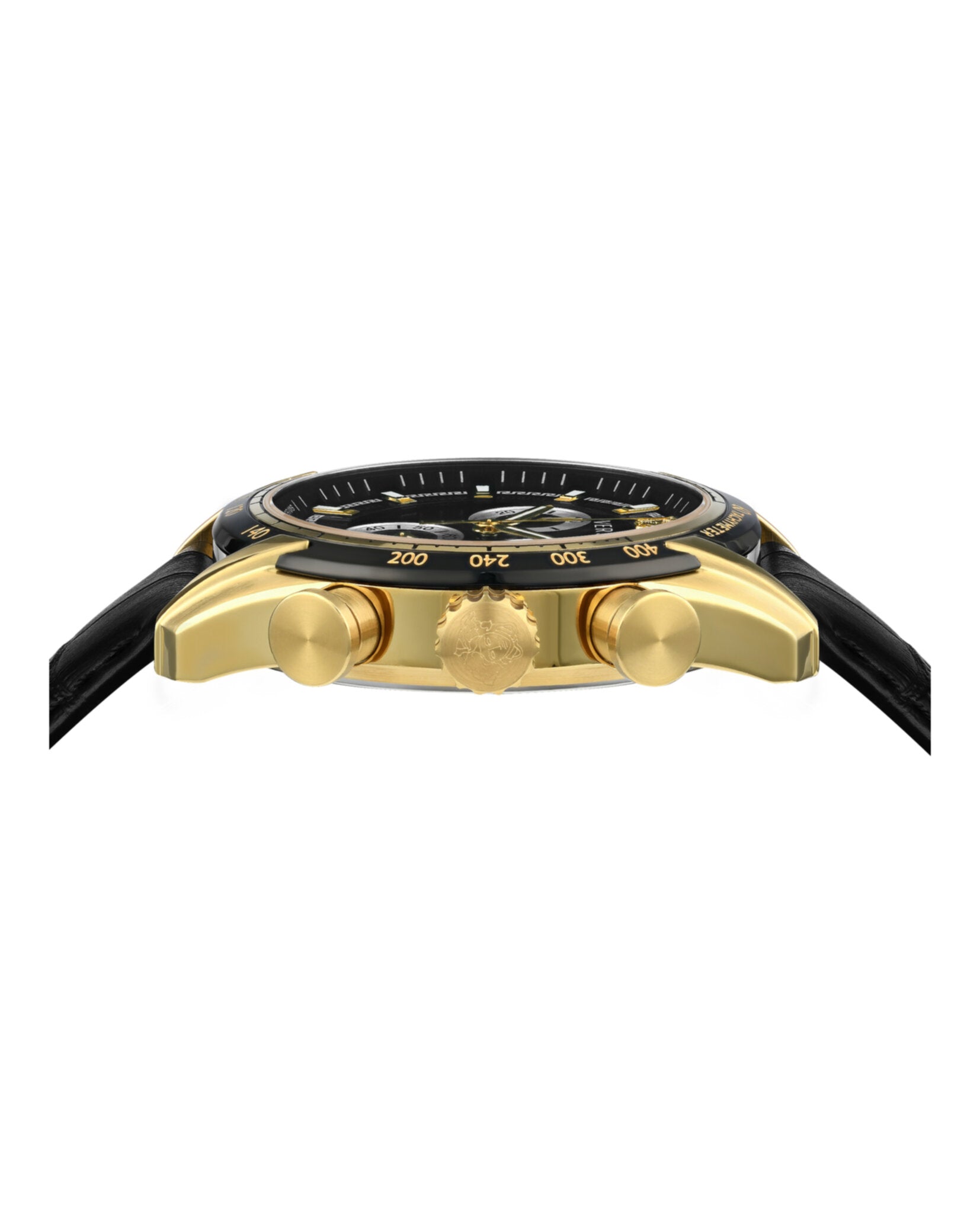 Versace Versace Mens  Gold 44mm Strap Fashion Watch