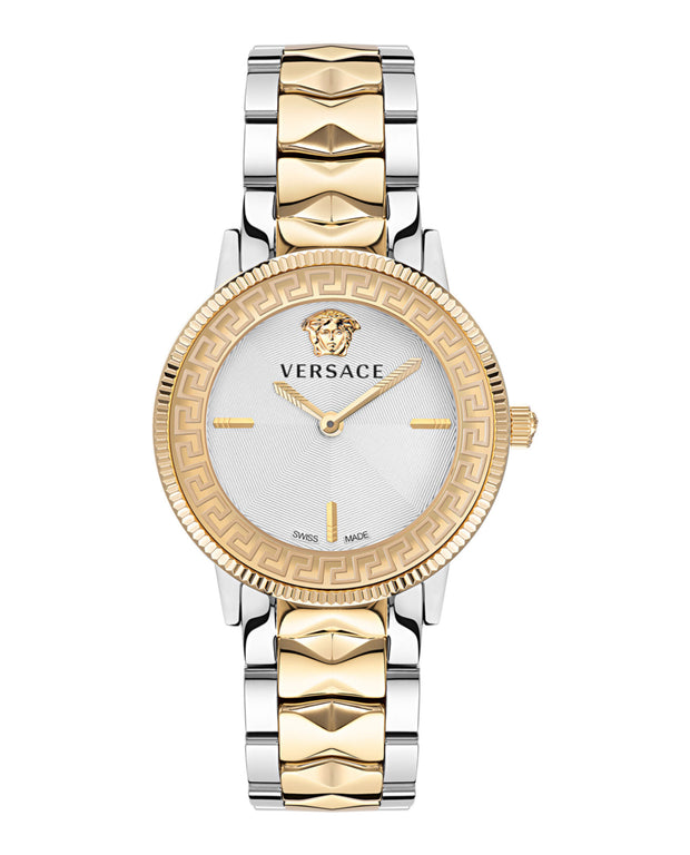 Versace Womens V-Tribute Two Tone 36mm Bracelet Fashion Watch