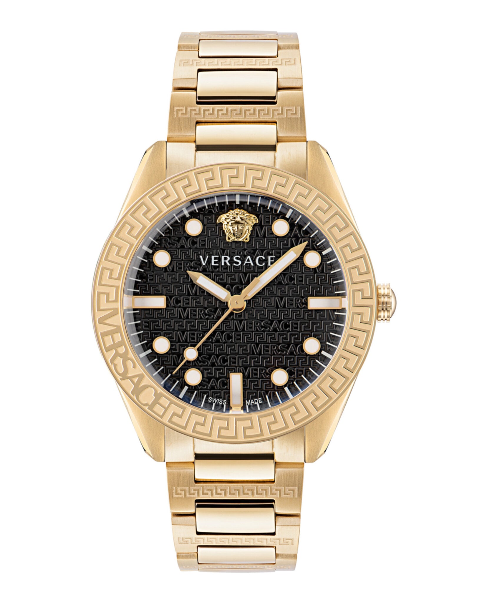 Versace Versace Mens  Gold 42mm Bracelet Fashion Watch