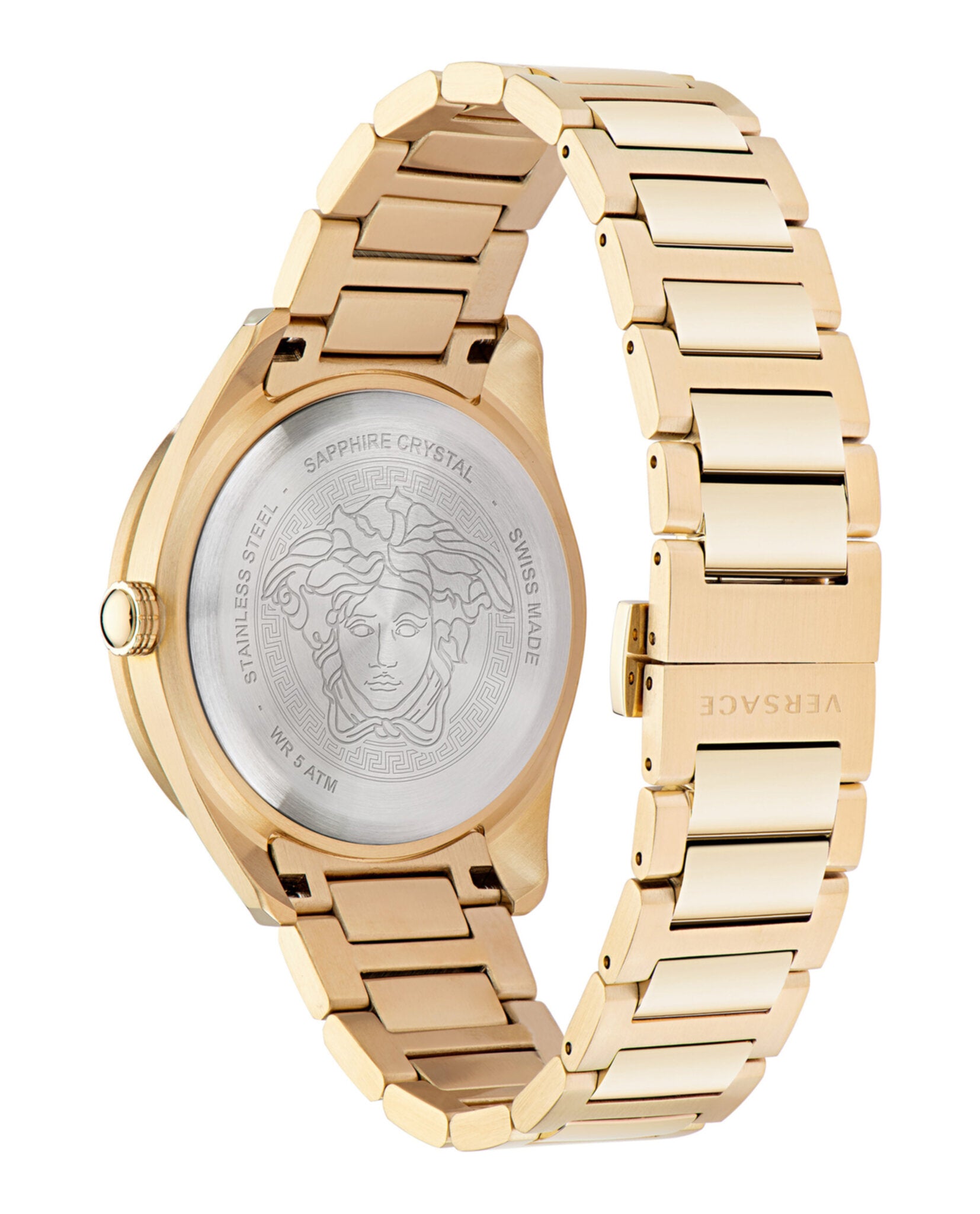 Versace Versace Mens  Gold 42mm Bracelet Fashion Watch