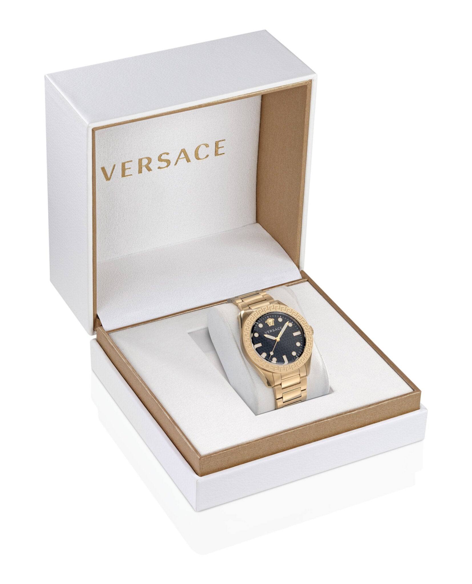 Versace Versace Mens  Gold 42mm Bracelet Fashion Watch