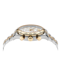 Versace Mens Two Tone 44mm Bracelet Fashion Watch