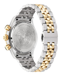 Versace Mens Two Tone 44mm Bracelet Fashion Watch