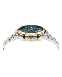 Versace Mens Two Tone 44mm Bracelet Fashion Watch