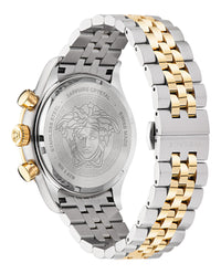 Versace Mens Two Tone 44mm Bracelet Fashion Watch