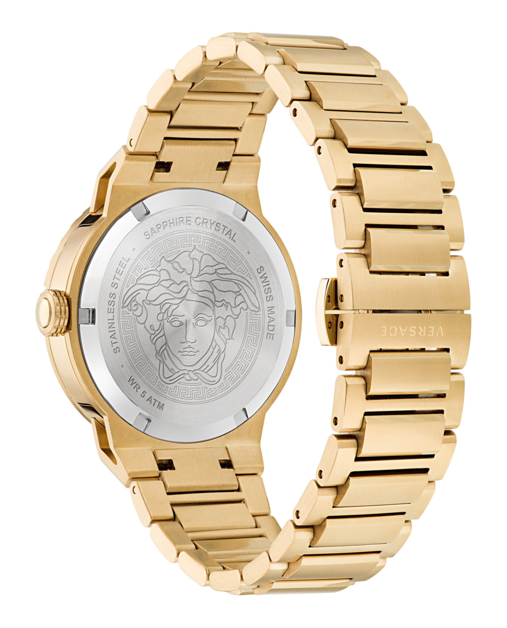 Versace Womens Medusa Infinite IP Yellow Gold 38mm Bracelet Fashion Watch