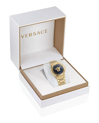 Versace Womens Medusa Infinite IP Yellow Gold 38mm Bracelet Fashion Watch