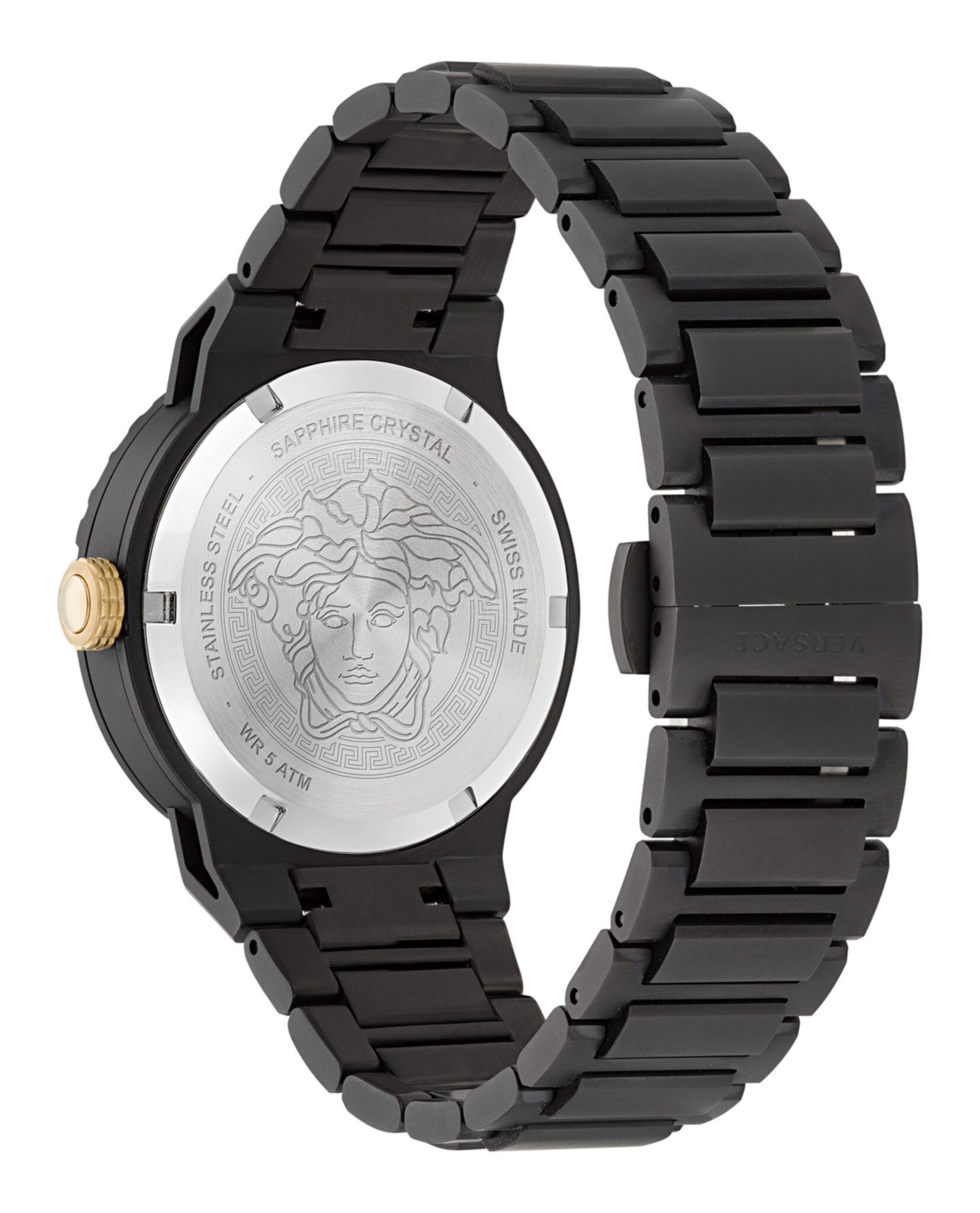 Versace Womens Medusa Infinite IP Black 38mm Bracelet Fashion Watch