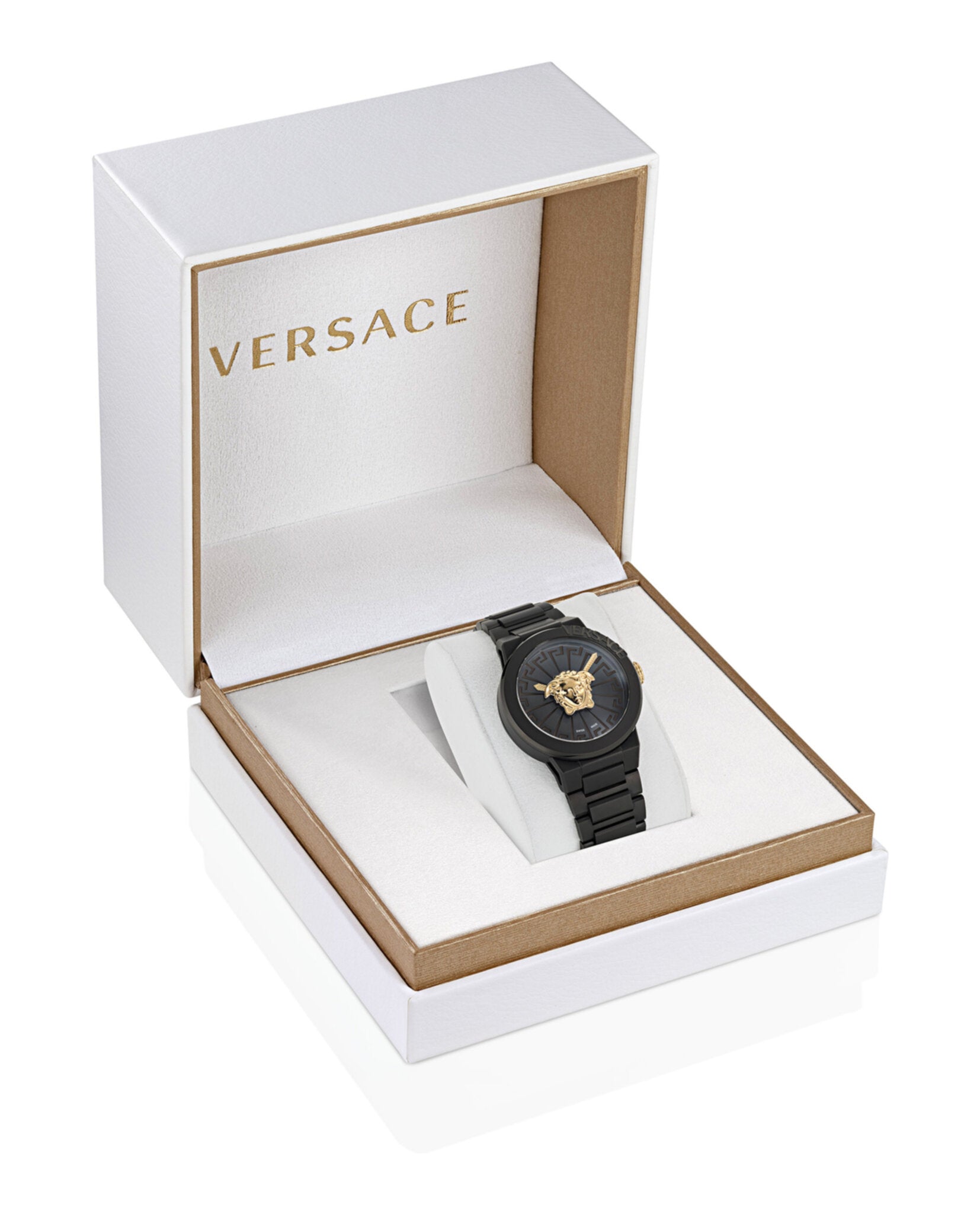 Versace Womens Medusa Infinite IP Black 38mm Bracelet Fashion Watch