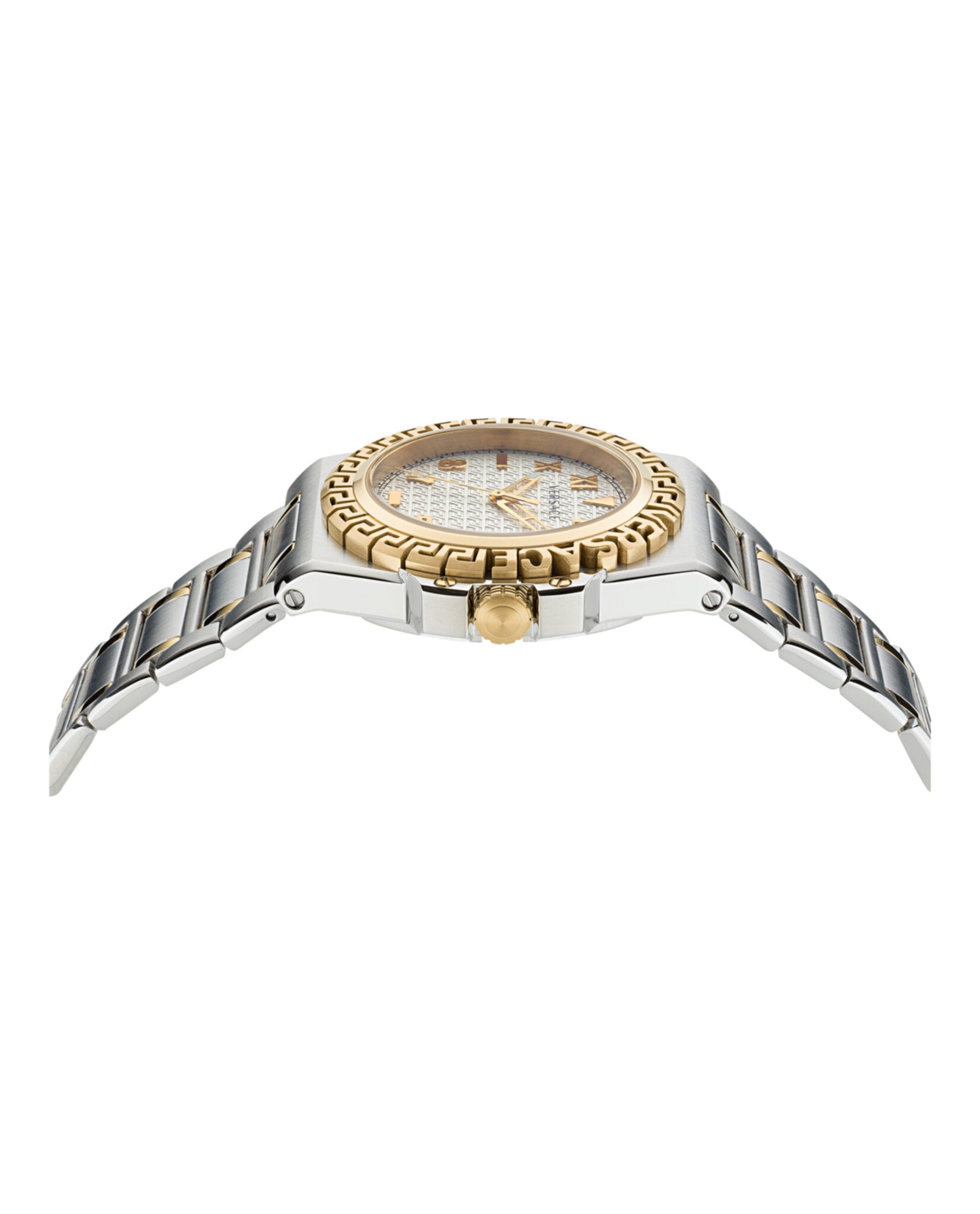 Versace Mens Two Tone 44mm Bracelet Fashion Watch