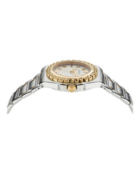 Versace Mens Two Tone 44mm Bracelet Fashion Watch
