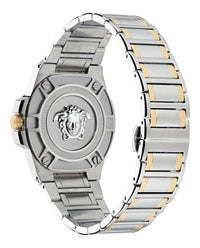 Versace Mens Two Tone 44mm Bracelet Fashion Watch