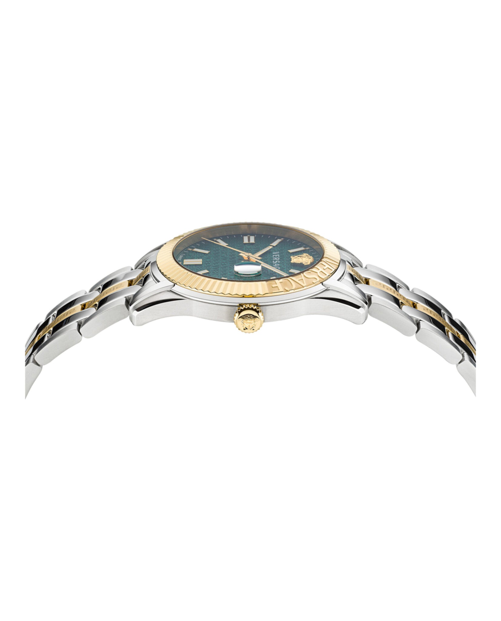 Versace Mens Greca Time Two Tone 41mm Bracelet Fashion Watch