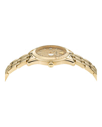 Versace Mens IP Yellow Gold 41mm Bracelet Fashion Watch