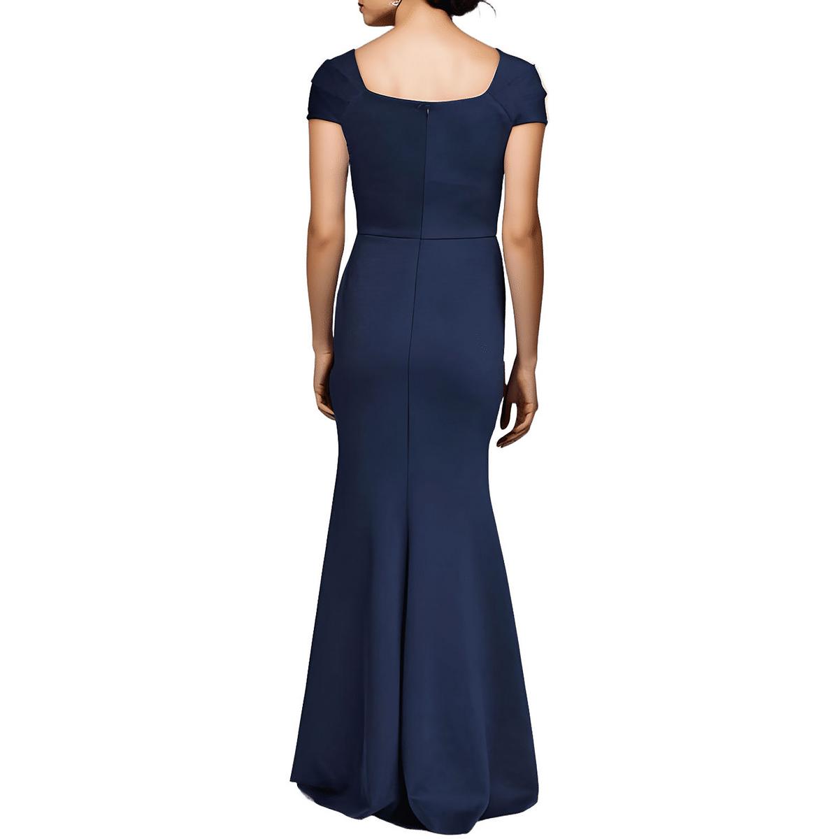 Womens Pleated Polyester Evening Dress