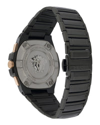 Versace Mens IP Black 43mm Bracelet Fashion Watch
