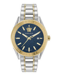 Versace Mens Two Tone 42mm Bracelet Fashion Watch