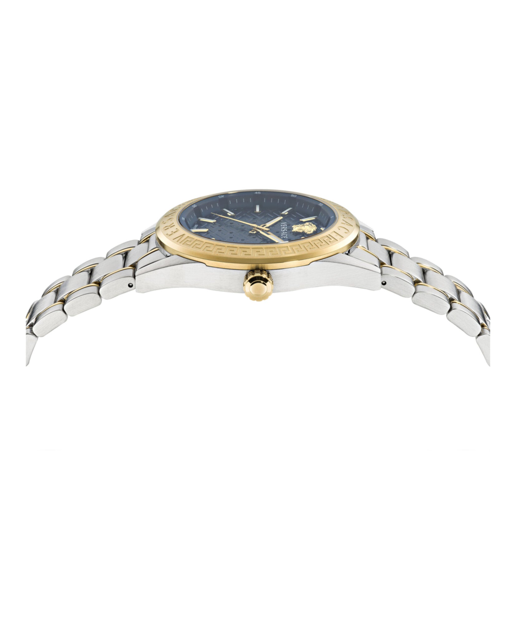 Versace Mens Two Tone 42mm Bracelet Fashion Watch