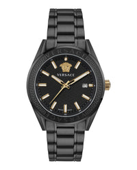 Versace Mens Black 42mm Bracelet Fashion Watch