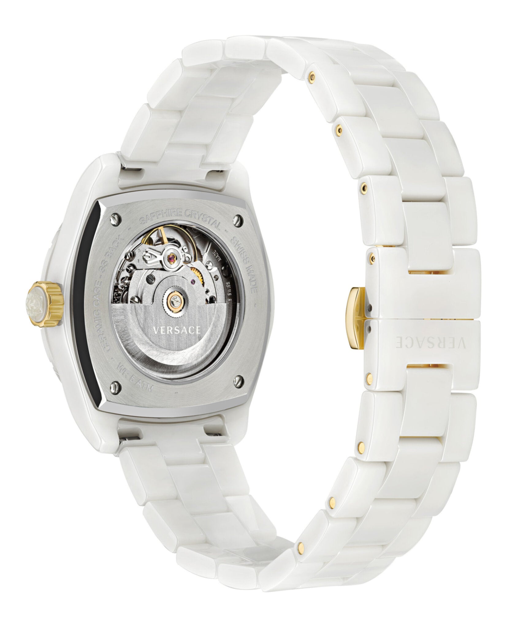 Versace Womens DV One White Ceramic 40mm Bracelet Fashion Watch