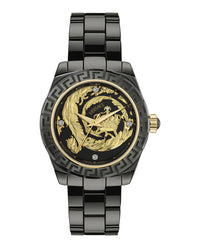 Versace Versace Womens  Black 40mm Bracelet Fashion Watch