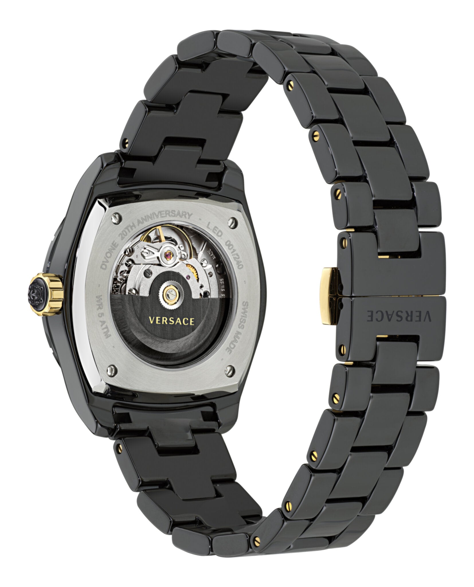 Versace Versace Womens  Black 40mm Bracelet Fashion Watch
