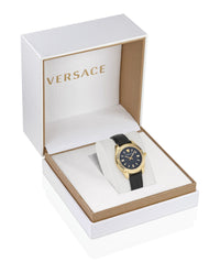 Versace Womens Greca Time 35mm Strap Fashion Watch