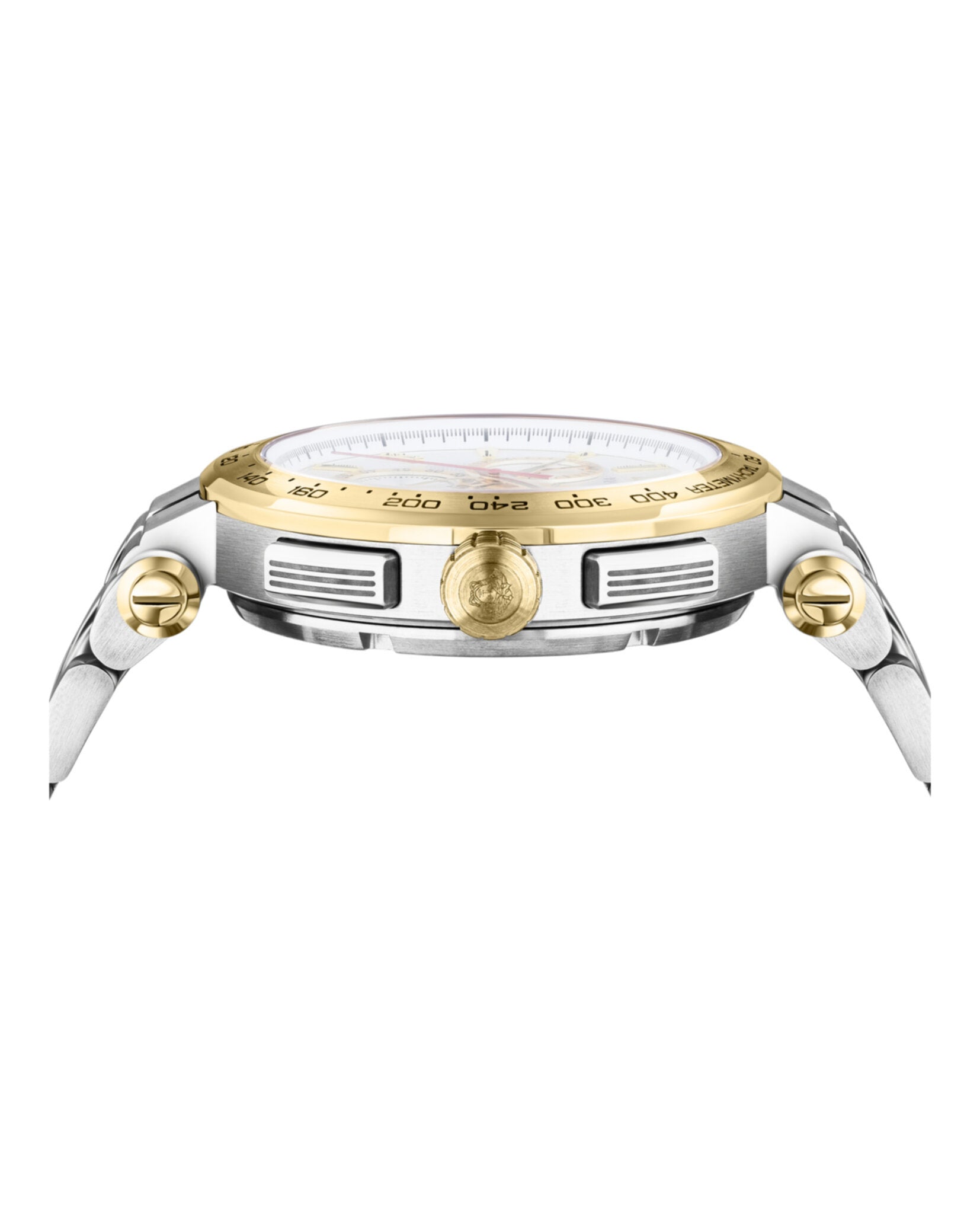 Versace Mens Two Tone 45mm Bracelet Fashion Watch