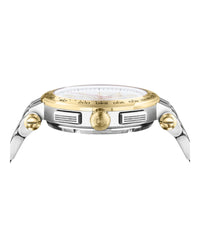 Versace Mens Two Tone 45mm Bracelet Fashion Watch