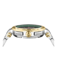 Versace Versace Mens  Two Tone 45mm Bracelet Fashion Watch