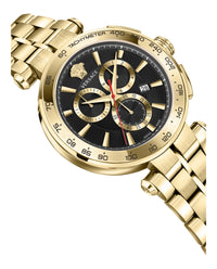 Versace Versace Mens  Gold 45mm Bracelet Fashion Watch