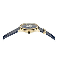 Versace Womens IP Yellow Gold 38mm Strap Fashion Watch