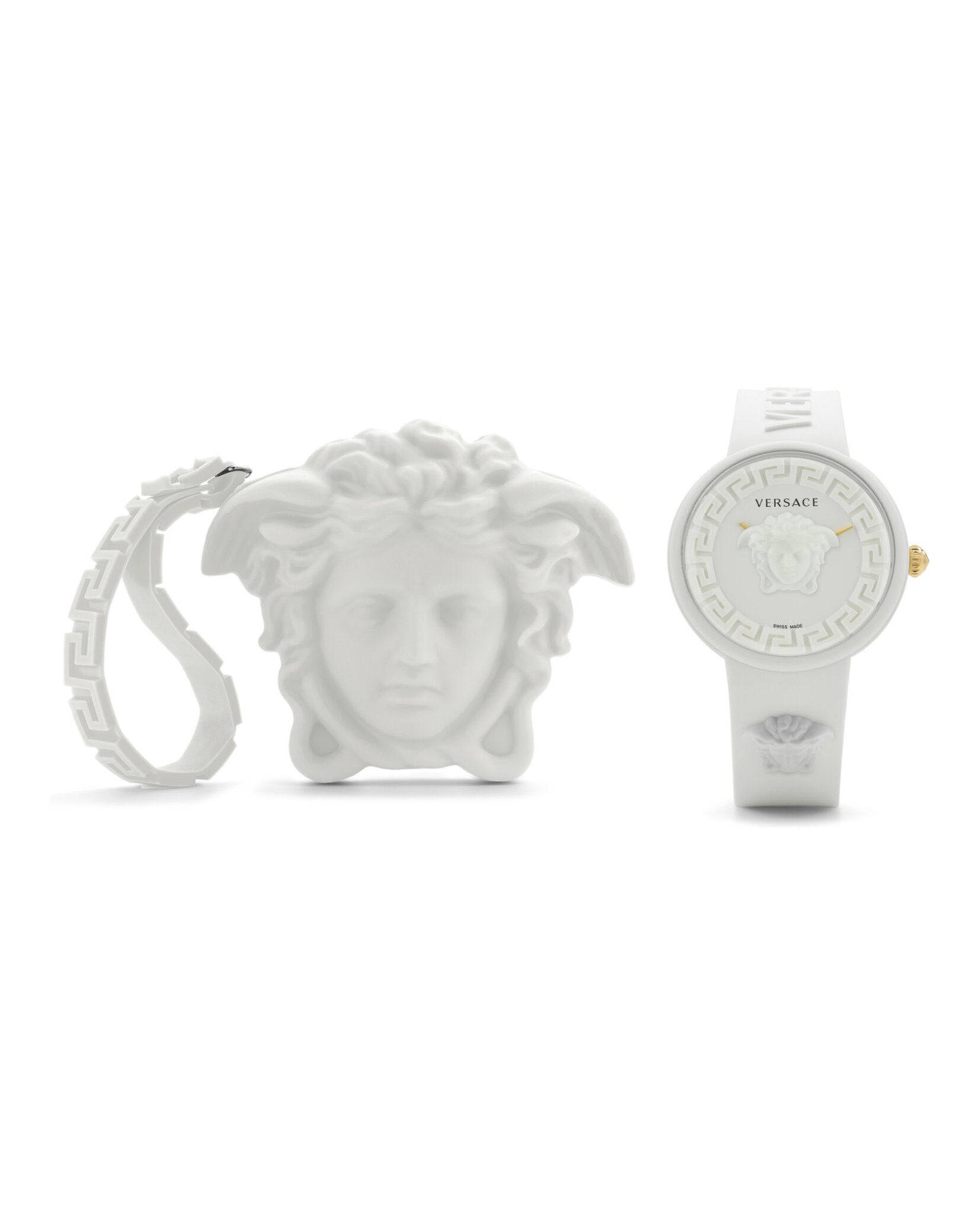 Versace Womens White 39mm Strap Fashion Watch