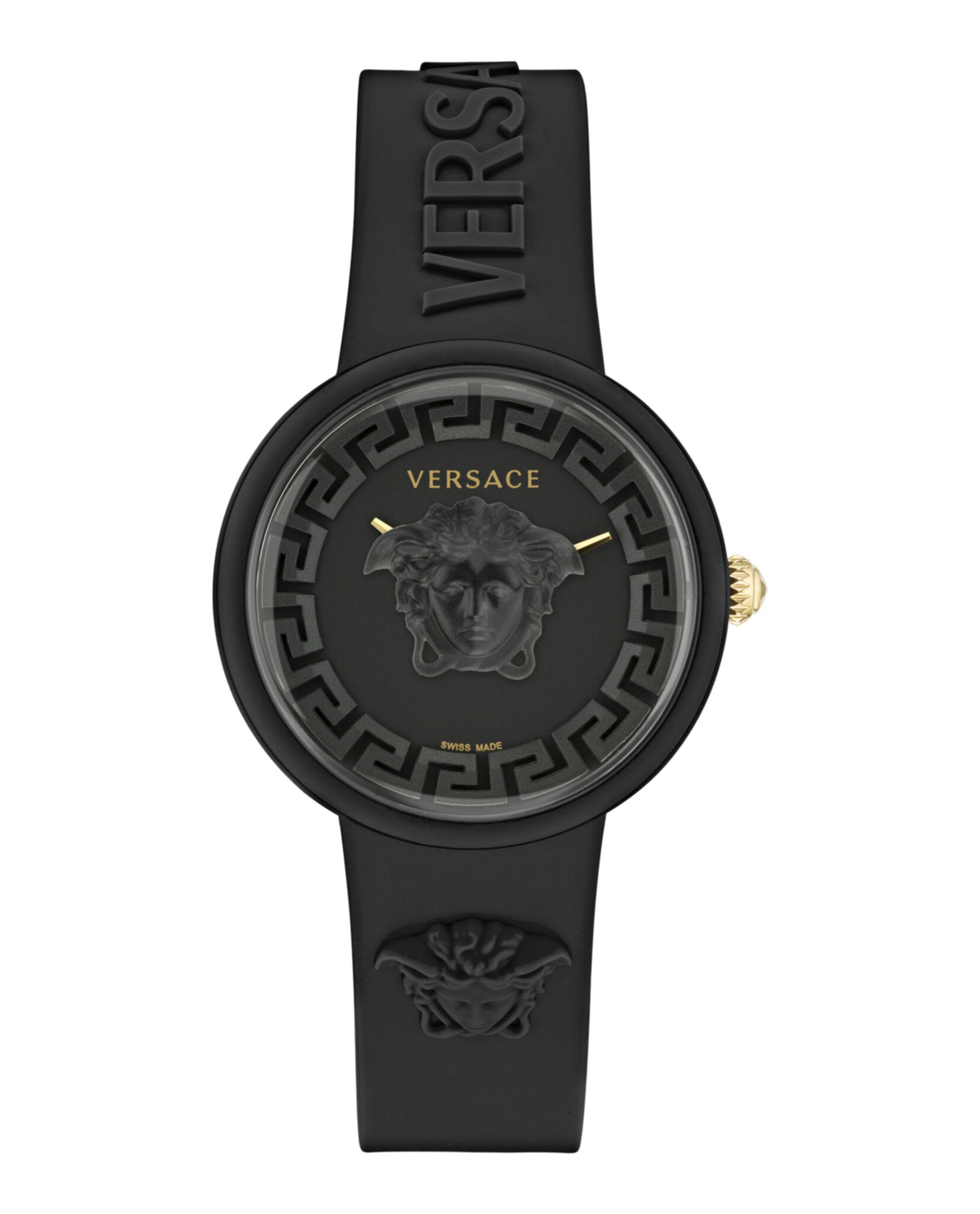 Versace Womens Black 39mm Strap Fashion Watch